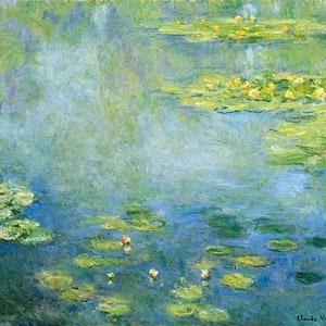 Claude Monet Waterlilies Amazing Quality Repro on Matte Paper or Canvas FREE SHIPPING in USA