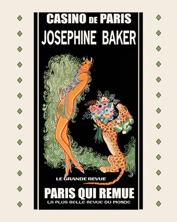 Josephine Baker French Dancer Dance Show France Vintage Poster Repro FREE S//H