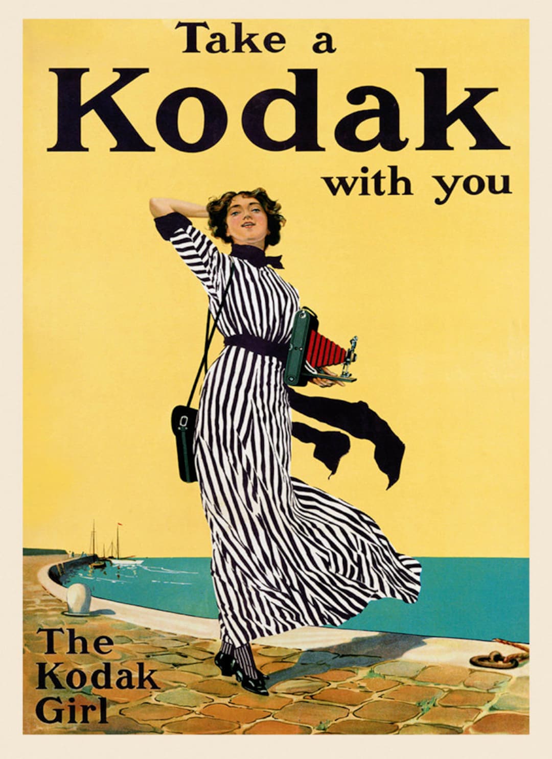 Poster de Camara antigua Kodak. Láminas de cámaras de fotos antiguas. –  Nacnic Estudio SL