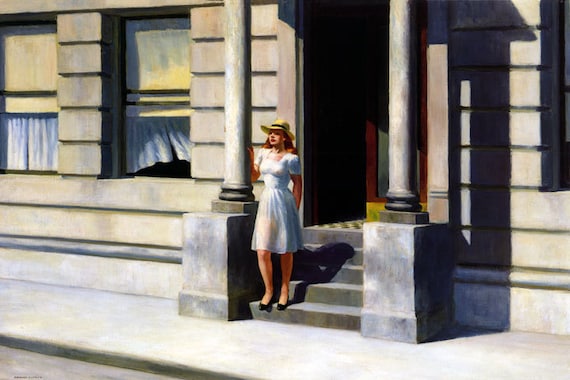 Hopper Summertime Lady Girl By American Painter Edward Hopper | Etsy