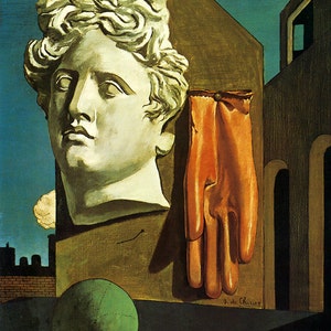 Giorgio de Chirico 16&quot; X 20&quot; The Song of Love Paris 1914 Italian metaphysical painter Repro on Matte Paper or Canvas FREE SHIPPING in USA