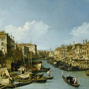 Canaletto The Grand Canal near the Rialto Bridge Venice Italy Italia Travel Amazing Quality Repro on matte paper or canvas FREE S/H in USA