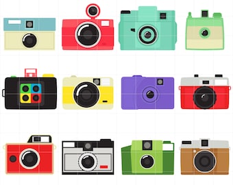 Camera, Vintage Cameras, Photography, Photos Digital Clip Art For Planner Stickers, Scrapbooking, Journal, Art Pieces