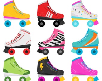 Cute And Colorful Roller Skate Collection Digital Clip Art For Planner Stickers, Scrapbooking, Journal, Art Pieces