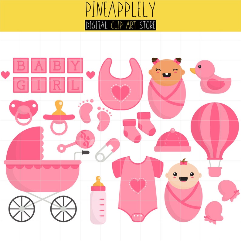 Baby Girl Things Little One Baby Shower New Born Digital Etsy