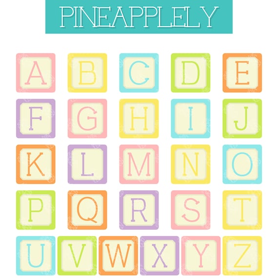 alphabet blocks for baby shower