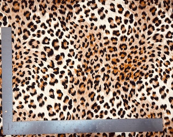 DTY Double Sided Brushed Knit Animal Print Knit Fabric- Sold By the Yard