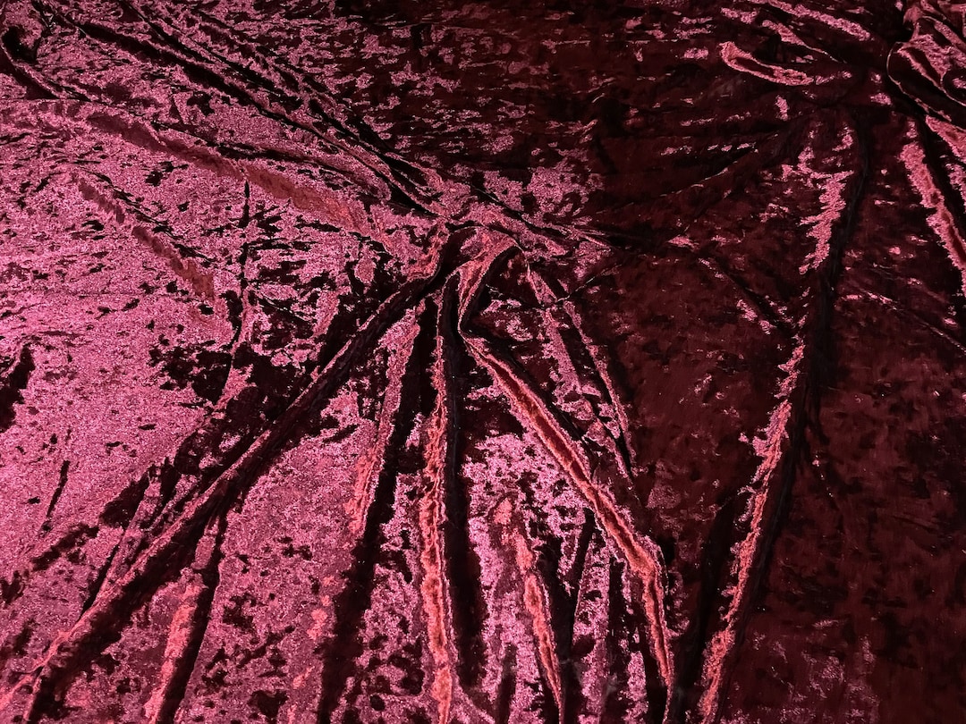 Crushed Velvet Velour Stretchy Fabric Etsy