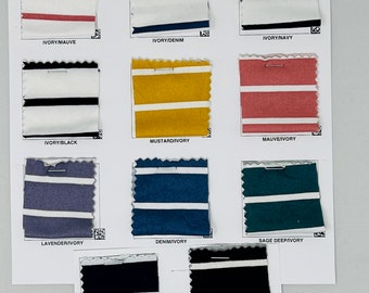 DTY Double Sided Brushed Knit Horizontal Stripes Print Fabric- Sold By the Yard