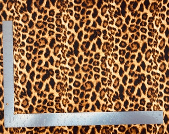 DTY Double Sided Brushed Knit Animal Print Knit Fabric- Sold By the Yard