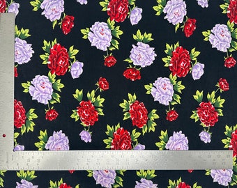 ITY Knit Floral Print Fabric- Sold By the Yard