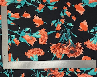 Liverpool Knit Floral Print Fabric- Sold By the Yard