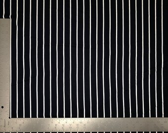 Techno Crepe Knit Vertical Summer Stripe Print Fabric- Sold By the Yard