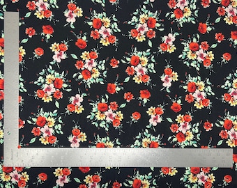 Liverpool Knit Floral Print Fabric- Sold By the Yard