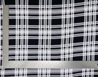 DTY Double Sided Brushed Knit Plaid Print Fabric- Sold By the Yard