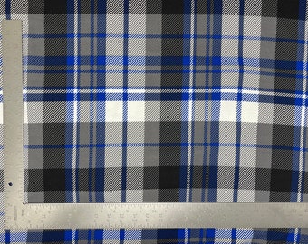 Liverpool Knit Plaid Print Fabric- Sold By the Yard