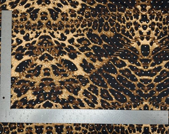 ITY Knit Animal Print With Sequins Fabric- Sold By the Yard