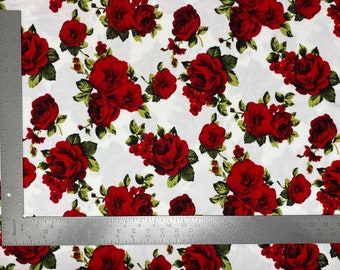 Liverpool Knit Floral Print Fabric- Sold By the Yard
