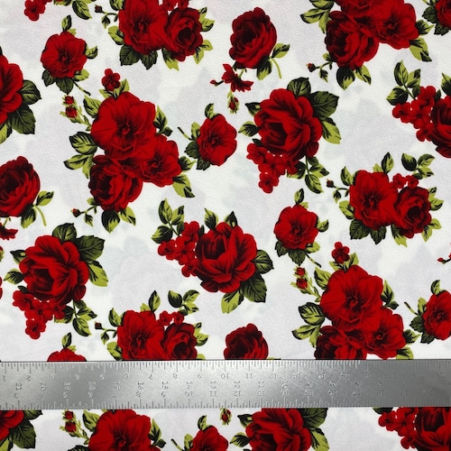 Liverpool Knit Floral Print Fabric by the Yard Etsy