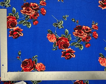 Liverpool Knit Floral Print Fabric- Sold By the Yard