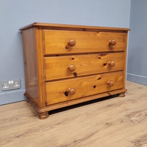 Vintage Three Drawer Pine Chest