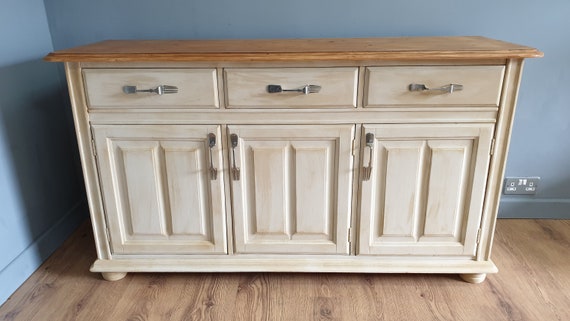 Painted Pine Sideboard Welsh Dresser Base Shabby Chic Etsy