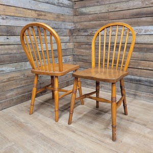 アンティークチェア　無垢　椅子　stick back chair-oak Stick Back Chairs - Etsy UK