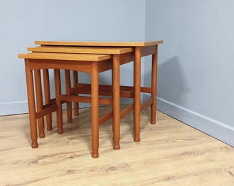 Mid Century Schreiber Nest of Three Tables Vintage Retro