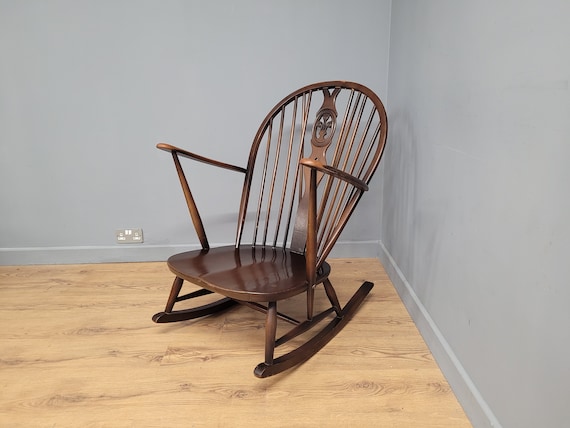 Wooden fleur de lis rocking chair sale