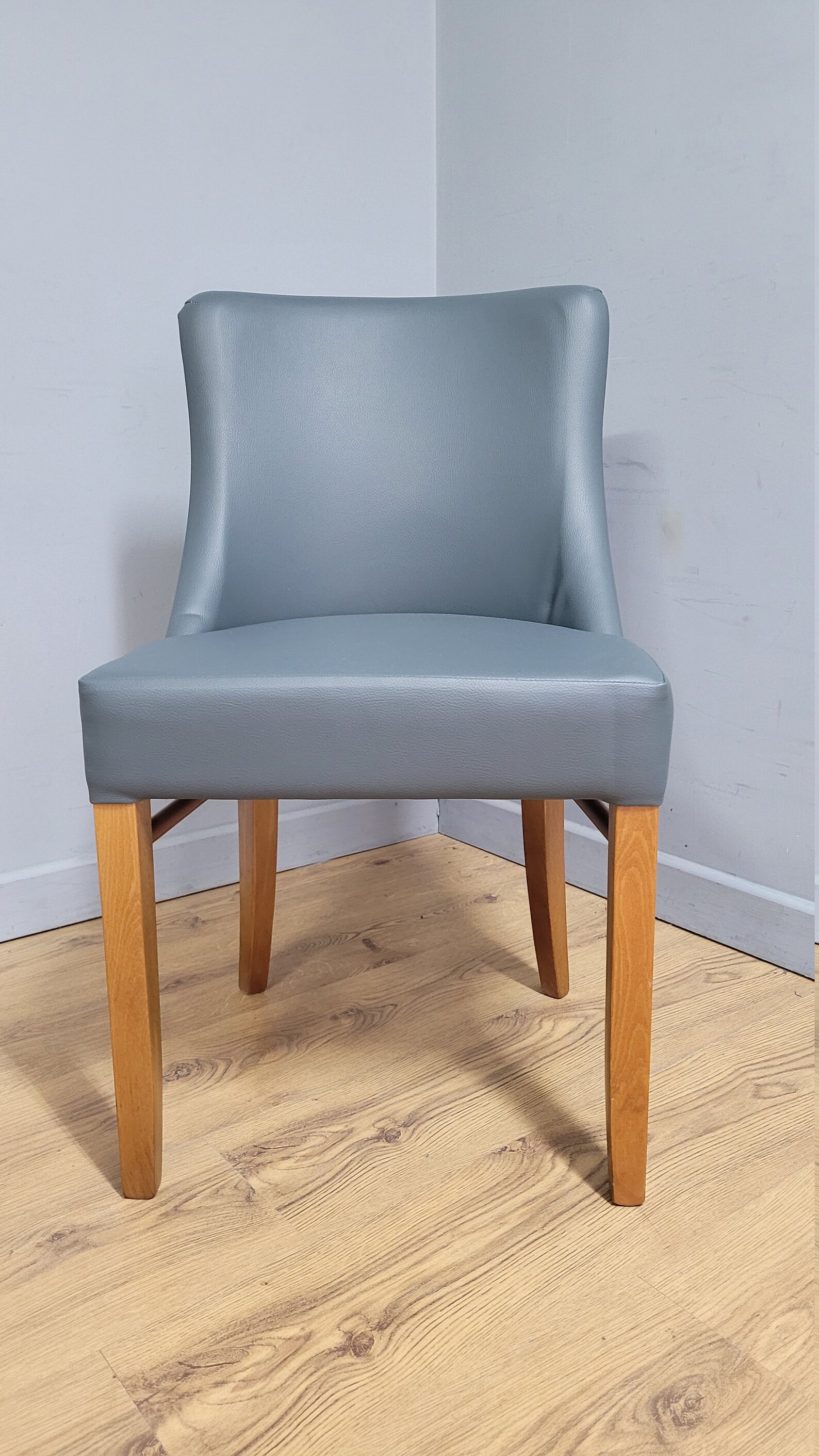 Embrace Oak Side Chair Grey Faux Leather Ideal Bedroom Office | Etsy