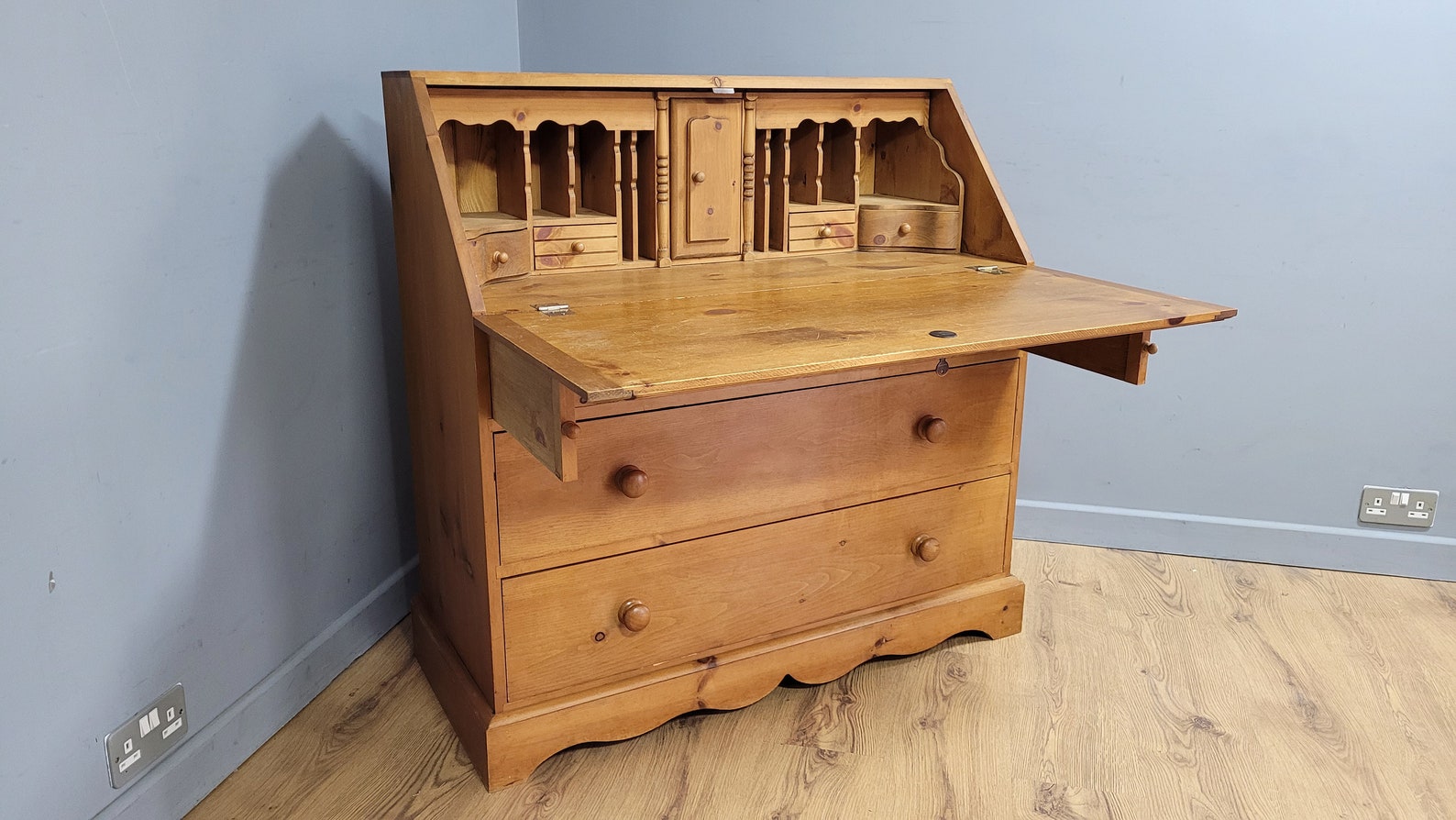pine bureau writing desk