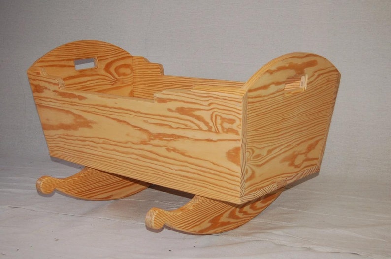 wooden rocking baby cradle
