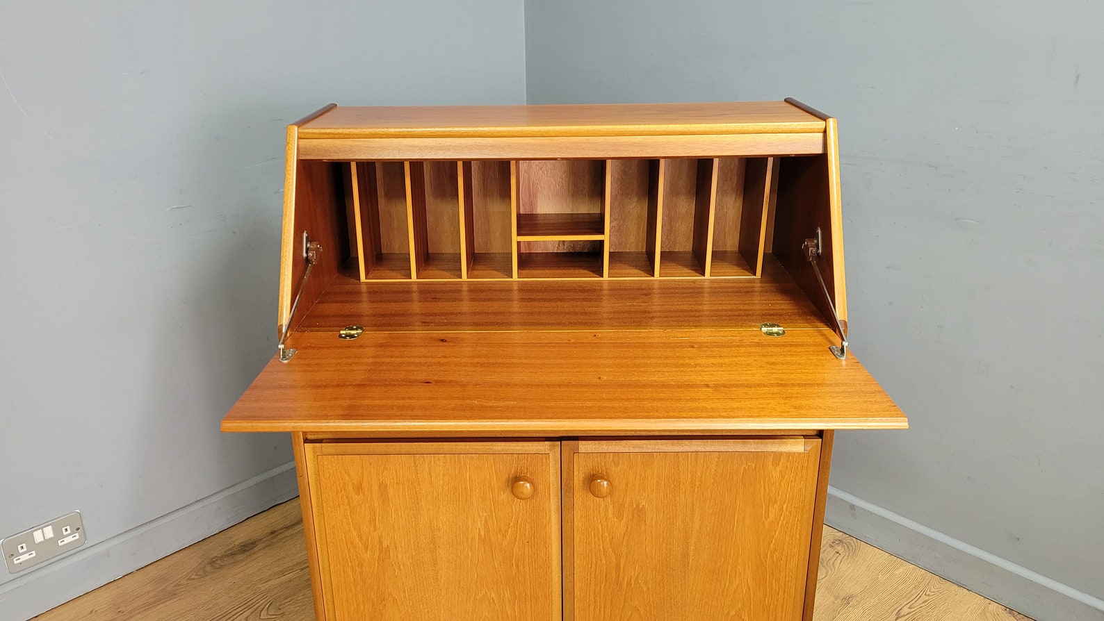Teak Mid Century Teak Writing Bureau Desk by Sutcliffe Etsy