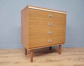 Mid Century Four Drawer Vintage Chest of Drawers Pin Legs