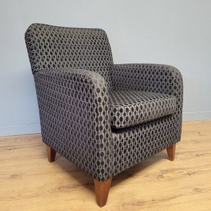 Charcoal Upholstered Tub Chair Club Chair Bedroom Chair