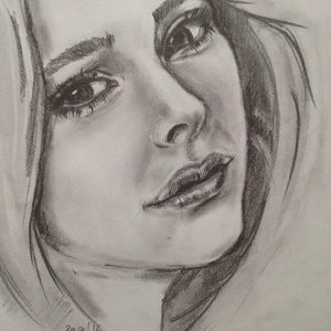 Custom Charcoal Portrait: One Person, Art Gift