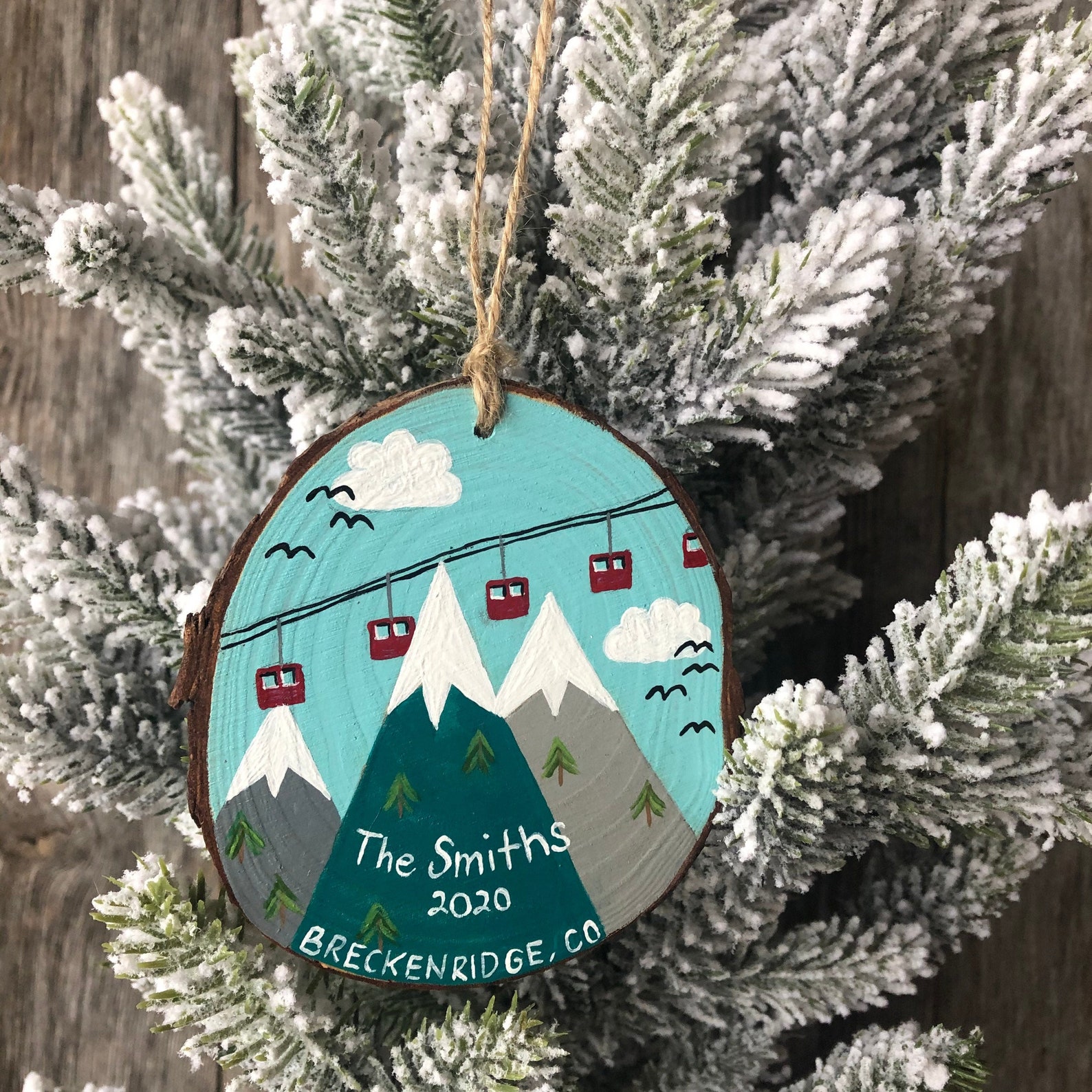 Hand painted Breckenridge Colorado Christmas ornament custom Etsy