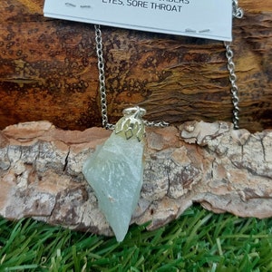 Natural Aquamarine Crystal Necklace
