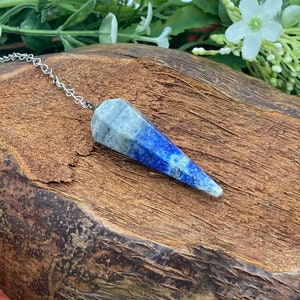 Lapis Lazuli Pendulum, Healing Crystal Accessories, Crystal Pendulum, Dowsing Pendulum, Divination Crystal