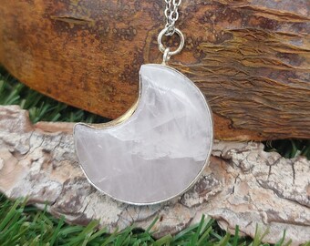 Rose Quartz Silver Plated Brass Necklace