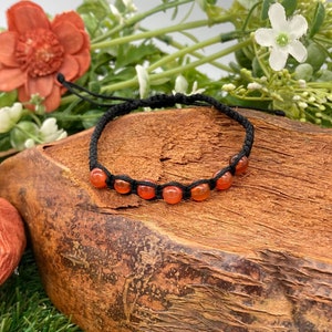 Carnelian Crystal Beads Bracelet Handmade