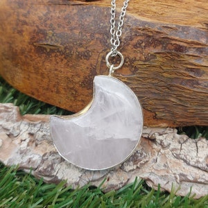 Rose Quartz Silver Plated Brass Necklace