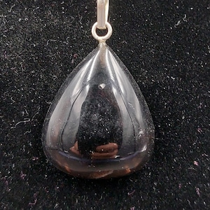 Collar de cristal de cuarzo ahumado bañado en plata