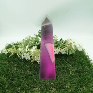 Pink Agate - Agate Point -Agate Tower - Soothing Crystal - Crystal Healing - Chakra