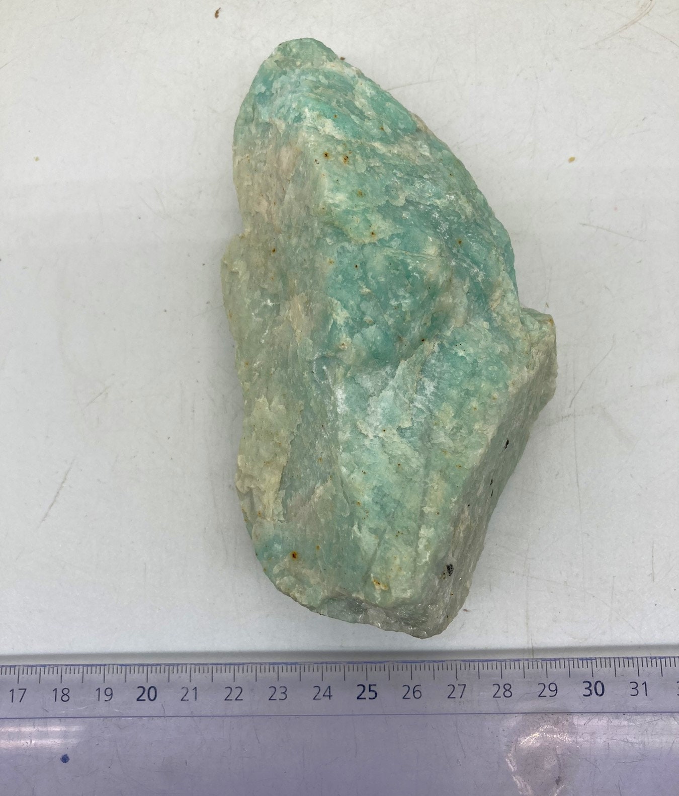原石アマゾナイト水晶 - 天然鉱物標本、コレクター向け展示用石