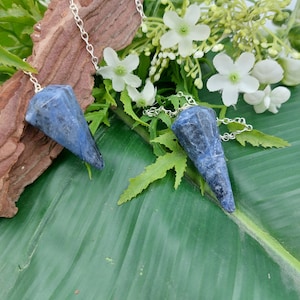 Sodalite Pendulum, Crystal Pendulum, Dowsing Pendulum, Divination Crystal