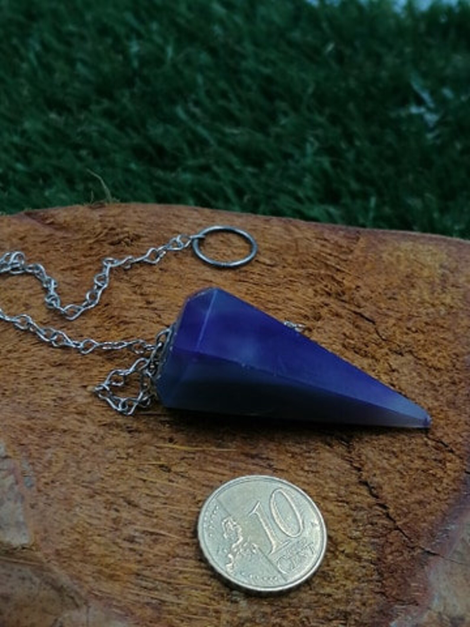 Agate Blue Pendulum Crystal Pendulum Dowsing Pendulum Etsy