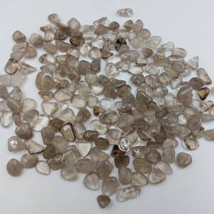 Smokey Quartz Polished Crystal Chips, Tumbled Healing Gemstone, New Age Polished Semi-Precious Rocks