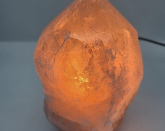 Raw Smokey Quartz Point Lamp: Natural Crystal Home Decor