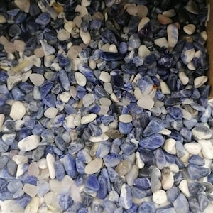 Sodalite Crystal Chips, Tumbled Healing Gemstone, New Age Polished Semi-Precious Rocks